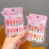 Pegatinas de Uñas Infantiles de Dibujos Animados Kuromi Largas Desmontables Usables Pegatinas de Uñas para Niñas Pegatinas de Arte de Uñas Juguete Pegamento de Gelatina