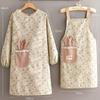 Moda Estilo Coreano Nuevo Algodón Cocina Delantal de Cocina Lindo Resistente al Desgaste Trabajo Catering Especial Mono Manga Larga