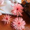 Venta al por mayor de fábrica de flores artificiales, crisantemo con forma de garra de cangrejo, cabeza de flor, decoración del hogar, fondo de boda, accesorios de pared de flores, tocado Hanfu, arte floral