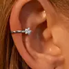 Pendientes de Copo de Nieve de Invierno Incrustados de Diamantes Transfronterizos Europeos y Americanos Lujo Accesible Moda de Alta Gama Pendientes de Moda Creativos con Perlas Pendientes para Mujer