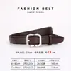 Cinturón de Piel Genuina para Mujer, Cinturón Decorativo Versátil, Cinturón de Moda de Alta Gama para el Día a Día, Accesorio Casual para Pantalones de Mujer