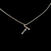 Collar de letras femenino europeo y americano ins collar de circonitas de oro de 18k diseño nicho cadena clavicular temperamento simple cadena de suéter