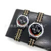 Para Galaxy watch4 classic Correa de Siete Perlas Samsung 4ª Generación Hebilla Mariposa Correa de Acero Correa de Acero Inoxidable