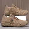 Sapatos Masculinos de Outono 2026 Novo Estilo Respirável Leve Sola Grossa Sapatos de Trabalho Pretos Sapatos Esportivos Leves para Exterior Sapatos de Trabalho