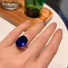 Moda Europeia e Americana Cor Imitada Tesouro Seiko Incrustado Anel Vivo Pedra Principal 12*16