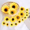 Disfraz de Performance Danza de Girasol Flor Simulada Accesorios Sombrero de Flor de Seda Decoración Flor de Girasol Crisantemo Pequeño Flor de Seda