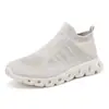 Tênis Meia de Cano Alto Tendência para Casal 2024, Leve Fly-Knit Casual Esportivo, Slip-On Unissex, Todo Preto, Transfronteiriço