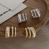 Pendientes de anillo en forma de C de metal retro europeo y americano para mujer, nuevos pendientes de temperamento de moda 2022, pendientes de verano