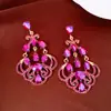 Brincos de Tarraxa Pingente Gota d'Água Flor Redonda Cravejados com Diamante Agulha de Prata Luxo Leve Toque de Alta Qualidade Acessórios de Brinco Versáteis para Banquete Moda Mulheres