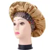 Amazon Venta al por Mayor Transfronteriza Gorro de Noche de Satén Gorro de Ducha Tejido Estampado Gorro Tejido de Tela con Ala Ancha Satén Gorro para el Cuidado del Cabello