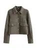 Nova Coleção Outono/Inverno Europeia e Americana Transfronteiriça Feminina Street Casual Camisa de Lã Macia e Casaco de Lã Tops