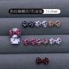 Celebridad de Internet Estampado de Leopardo Lazo Joyería para Arte de Uñas Dulce Color Macarrón Lazo Versátil Accesorios para Uñas Streamer Wear Uñas