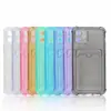 Adequado para Capa de Celular Cartão Sam Samsung S25Edge Porta-Cartão Airbag nas Quatro Pontas Anti-Queda Capa Protetora de Cartão TPU
