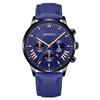 Nuevo reloj informal y distintivo para hombre, con cinturón y grabado romano, calendario de tres esferas para negocios, de cuarzo.