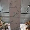 Nueva Pintura de Tinta de Estilo Chino Boda Fondo de Techo Flotante Gasa Pergamino Paisaje Antiguo de Jiangnan Gasa de Techo Decoración Colgante
