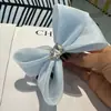 Pinza de Plátano de Malla con Lazo de Doble Cara de Gama Alta para Mujer, Moderna y Elegante, Estilo Nuevo Simple, Pinza para el Cabello de Tamaño Mediano para la Parte Posterior de la Cabeza