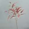 6 Garfos Longos Folha de Salgueiro Casamento Simulação Folhas de Plantas Verdes Comércio Exterior Casa Folhas Falsas Folhas de Pimenta Cinza Verde