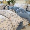 Classe um Quatro Estações Camada Dupla Quatro Peças Jacquard Xiaozhu Três Peças Dormitório Estudantil Ins Roupa de Cama Floral Fresca