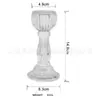Suporte de Velas de Vidro Embossado Simples Francês Estilo Europeu Alto Suporte de Velas de Aromaterapia Decoração de Casa Enfeites Adereços