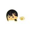 Insignias con Cadena de Dibujos Animados Estilo Japonés Chainsaw Man Makima Merchandising para Fans Broche de Metal Accesorio para Ropa