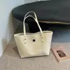 Bolso tote tejido de moda estilo coreano para mujer, nuevo bolso de hombro casual de moda 2026, bolso de gran capacidad para el antebrazo