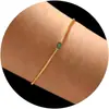 Pulsera de Cadena de Caja de Circonita Colorida Retro Europea y Americana Pulsera Dorada para Dama Joyería Incrustada Regalo de Cumpleaños