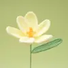 Flor artificial de ganchillo tejida a mano flor de tulipán abierto de hilo regalo para el Día de San Valentín el Día del Maestro