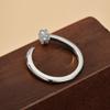 Anel Aberto Clássico Europeu e Americano de Prata de Lei 925 com Diamante para Mulheres, Versátil, Moderno, Sofisticado, Elegante, Estilo Ins, Venda Quente Transfronteiriça
