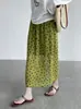 Taoguan [Lunares de Verano] Falda de Lunares de Estilo Vacacional Relajado para Mujer Falda Versátil Fluida de Gasa 26039