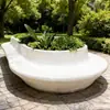 Assento de GRC para Jardim Externo Banqueta UHPC Pedra Taike Forma Irregular Concreto Aparente Assento de Terrazzo
