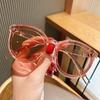 Nuevas y lindas gafas de sol para bebé, estilo vintage, artísticas, de metal, pequeñas, polarizadas en V, con protección solar para los ojos y antiultravioleta.