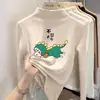 Y2030# Camisa de respaldo con cuello semi-alto para niños y niñas, Otoño/Invierno, con forro polar, cálida, de manga larga, Ropa de otoño De Rong