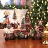 Adornos para Árbol de Navidad Dibujos Animados Copo de Nieve Cuadros Anciano Muñeco de Nieve Reno Figurillas Decoraciones Colgantes para Árbol de Navidad