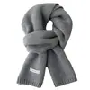 Gola Térmica Versátil de Alta Qualidade Lã Pura Estilo Casal Quente Estilo Coreano Tricotada Cor Lisa Lenço Simples Lenço de Inverno Feminino