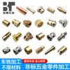 Hardware de Pino de Cobre de Cabeça Simples Recartilhado Não Padrão Parafuso de Cobre Porca Parafuso de Aço Inoxidável Processamento de Ferramenta de Máquina CNC