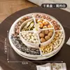 Prato de Frutas Secas, Mesa de Centro para Sala de Estar, Diamante de Cristal de Alto Padrão, Luxo Acessível, Doces e Salgadinhos de Alto Padrão, Caixa de Armazenamento Selada com Compartimento para Nozes