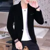 Terno de Primavera e Outono masculino slim fit casual de veludo cotelê anfitrião pequeno terno veludo dourado moderno boate jaqueta para jovens e meia-idade
