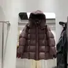 Chaqueta de Plumas para Mujer de 90% Plumón de Pato Blanco Longitud Media 2026 Invierno Nueva Chaqueta Puffer con Capucha Engrosada Adelgazante Tendencia Ropa Exterior