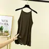 Blusa Feminina de Verão Modal com Alça no Pescoço, Sexy, Costas Bonitas, Base para Roupa Externa, Top Soltinho e Justo