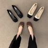 Sapatos baixos de camada única Sapatos femininos rasos mutantes de ervilha 2025 Novos sapatos de concha slip-on de primavera e outono Estilo perfumado Mary Jane Sapatos de leite