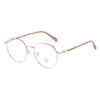 H5567 estilo retro ins cielo estrellado fino destello metálico marco óptico se puede equiparar con grado cara cuadrada redonda delgado lindo marco de gafas para niña