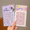 Parche de Uñas Impermeable para Niños Sanrio Kuromi con Relieve 5D Hello Kitty Pegatina Luminosa para Niña Personalización