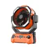 Ventilador Recargable Estilo Camping al Aire Libre Personalizado por el Fabricante con Alta Potencia de Viento y Larga Duración de Batería Recargable por USB Ventilador Eléctrico Silencioso con Oscilación