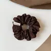 Scrunchie estilo coreano com estampa de leopardo e bolinhas para prender o cabelo em um rabo de cavalo, acessório de cabelo de alta qualidade em tecido de camada dupla
