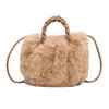 Bolsa feminina 2023 bolsa de ombro pelúcia nuvem macia bolsa feminina versátil nova moderna alta textura portátil com cordão bolsa de ombro