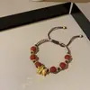 Pulseira de Corda Trançada para Mulheres, Novo Estilo Chinês, Moda Retrô, Versátil Elegante, Pulseira de Estudante, Cordão, Joia de Mão Ajustável