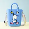 Monedero de silicona con forma de cueva cuadrada para niños, bolso cruzado para caminar, divertido y bonito bolso de silicona para cambio.