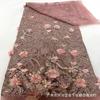 Nuevo Estilo Tela de Encaje de Malla Floral con Polvo Dorado Vestido Falda de Hada Ropa Étnica Ropa de Desempeño para Presentador Tela Bordada