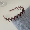 Faixa de Cabelo Ondulada Estilo Coreano Nova Moda Feminina Elegante Faixa para o Topo da Cabeça para Lavar o Rosto Prender o Cabelo com Dentes Faixa Antiderrapante Acessórios de Cabelo