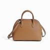 Bolsa de Bowling Couro Genuíno Bolsa Feminina Padrão Cabra Bolsa Concha Bolsa de Ombro Único Transversal Feminino Nicho de Luxo Bolsa de Mão